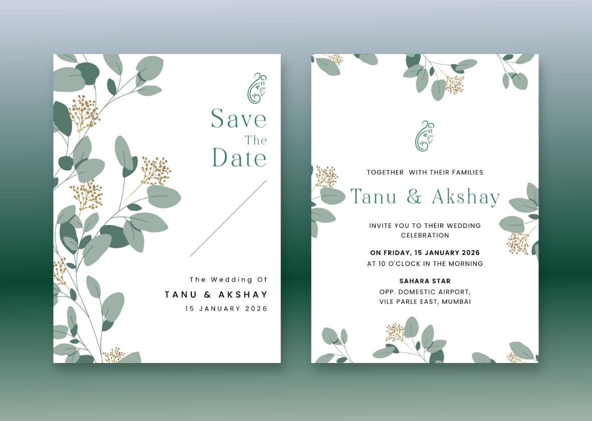 Romantic wedding invitation set with a red and white floral design.